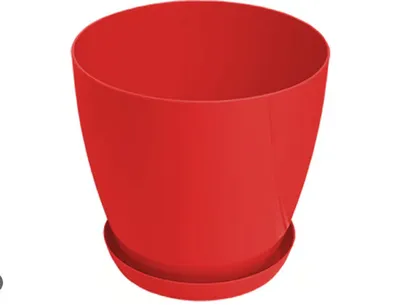 GARDINO saksija LUX 14cm sa podmetačem crvena