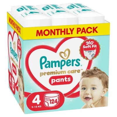 Pampers Premium Care Pants pelene gaćice veličina 4 Maxi Mega Pack 124 kom (9–15 kg)