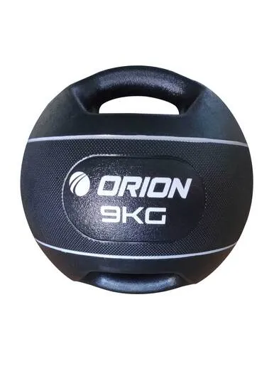 ORION medicinska lopta s hvatom PRO 9 kg crna