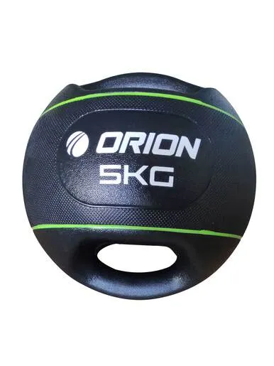 ORION medicinska lopta s hvatom PRO 5 kg crna