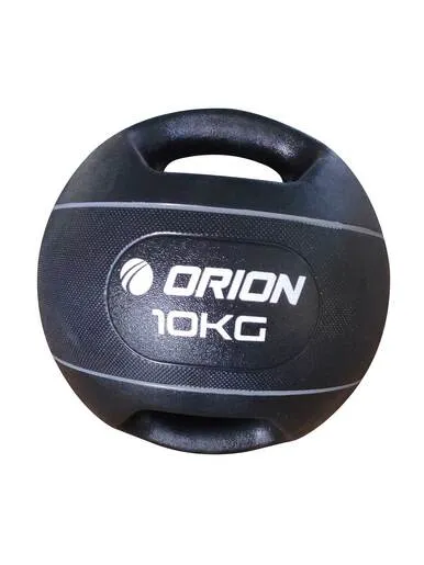 ORION medicinska lopta s hvatom PRO 10 kg crna