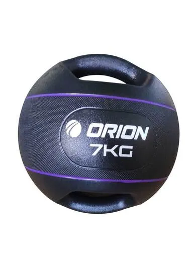 ORION medicinska lopta s hvatom PRO 7 kg crna