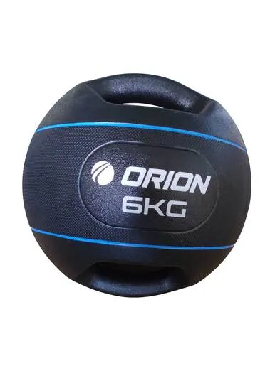 ORION medicinska lopta s hvatom PRO 6 kg crna