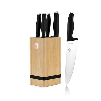 Berlinger Haus set noževa sa bambusovim stalkom 6/1 Black Rose Collection – BH/2970