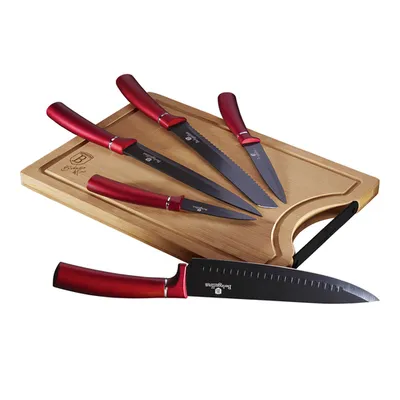 Berlinger Haus set noževa i daska za rezanje 6/1 Burgundy Edition – BH/2552