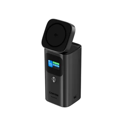 CANYON power bank, CNS-CPB150DG,  Qi2 magnetic  OnPower 150 15000mAh Aluminium Dark grey