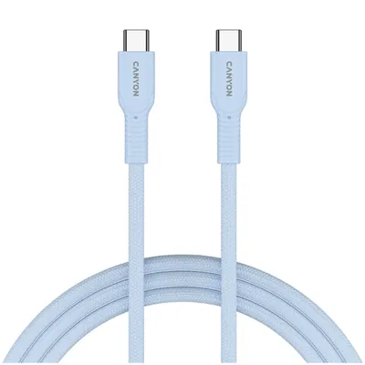 CANYON kabel  60CL C-C 60W COLOR Braided 1m Light Blue
