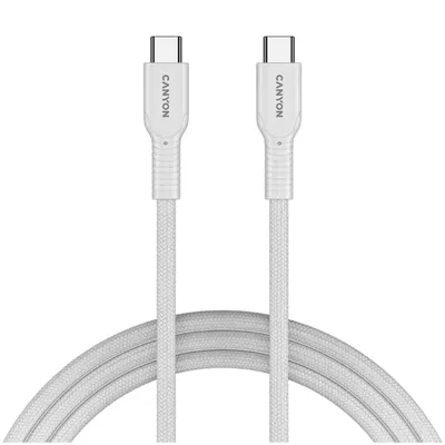 CANYON kabel  60CL C-C 60W COLOR Braided 1m White