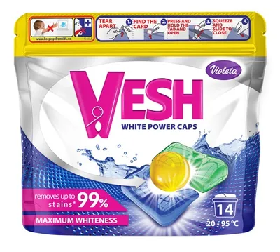 VESH White Power kapsule za pranje rublja 14 kom