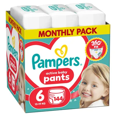 Pampers Pants pelene gaćice veličina 6 (Extra Large) Mega Box 144 kom (13–19 kg)