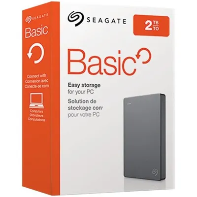 Seagate Basic 2TB external 2.5" USB 3.0, Black, eksterni hard disk