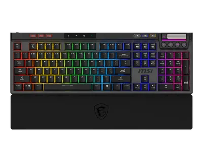 MSI Strike Pro Gaming Tastatura Wireless Silent US Bežična, mehanička, hot-swap, PBT tipke, tri načina povezivanja