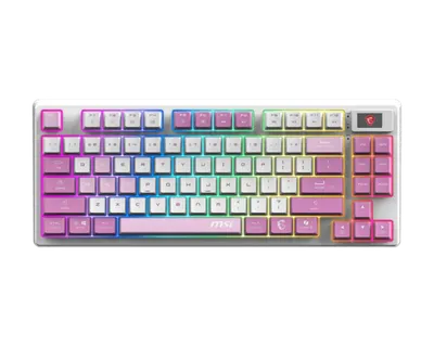 MSI Forge Bežična Mehanička Gaming Tastatura GK600 TKL Wireless Violet US, PBT, LCD zaslon