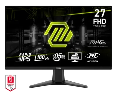 MSI MAG 275F gaming monitor, 27", 1920x1080, Rapid IPS, Ravni, Adaptive-Sync, AMD FreeSync, HDMI x2, DP, 180Hz, 0.5ms