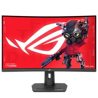 ASUS ROG Strix XG32WCMS gaming monitor, 31.5", QHD, VA, Curved, USB-C, HDMI, DP, 280Hz, 1ms