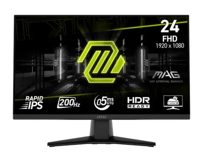 MSI MAG 242F gaming monitor, 23.8", Full HD, Rapid IPS, AMD FreeSync Premium, HDR Ready, HDMI, DP, 200Hz, 0.5ms