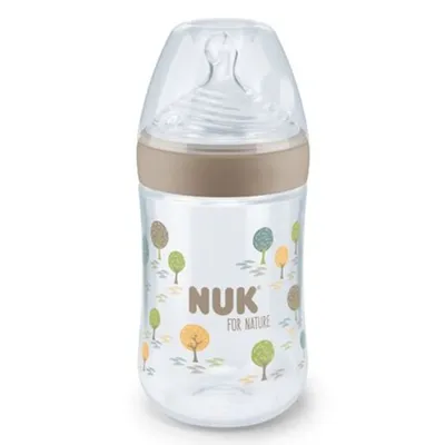 NUK For Nature PP bočica sa indikatorom temperature 260 ml 0m+, bež