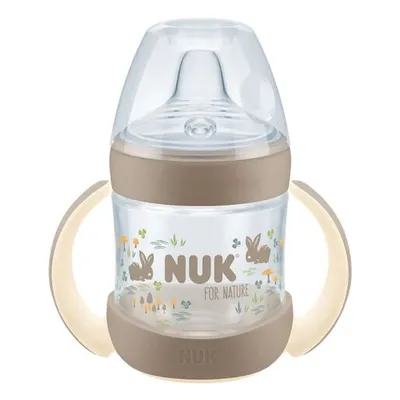 NUK For Nature bočica za samostalno pijenje sa indikatorom temperature 150 ml 6m+, bež