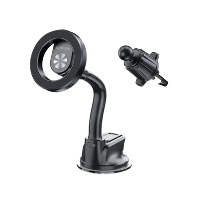 CANYON Magnetni držač za telefon OnGrip 12 suction + air vent Black