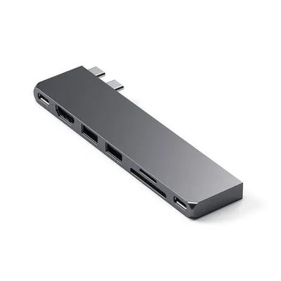 Satechi docking station PRO HUB SLIM, USB-C, sivi