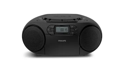 PHILIPS radio CD TAZ2200, FM radio, USB, kasetofon, Bluetooth, 3.5mm, crni