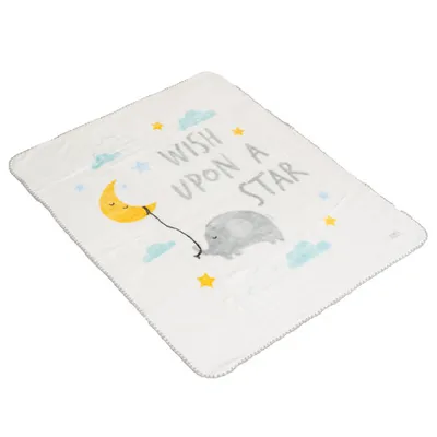 CANGAROO dekica za bebe Softy Wish upon a star, 110 x 140 cm, White