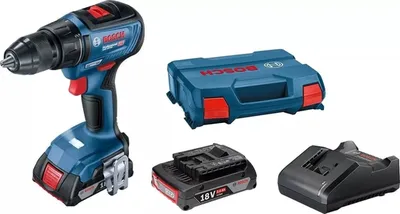 BOSCH Professional akumulatorska bušilica-izvijač GSR 18V-50 (2x 2,0 Ah + GAL 18V-20, L kovčeg)