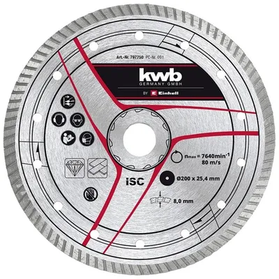 KWB dijamantna rezna ploča 200 x 25,4 mm za TE-TC 620 U
